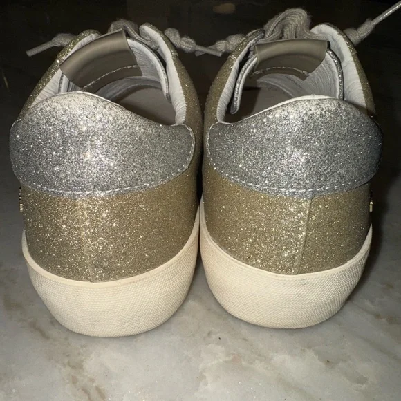 Vintage Havana Kara Matte Silver Gold Glitter Sneaker 9